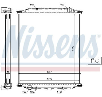 Chladič, chlazení motoru NISSENS 628790