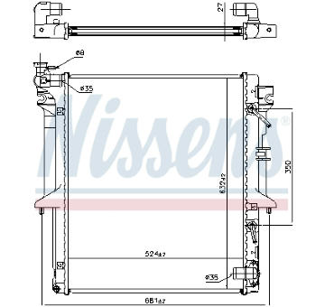 Chladič, chlazení motoru NISSENS 628966