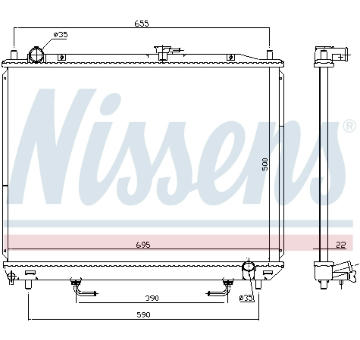 Chladič, chlazení motoru NISSENS 628985