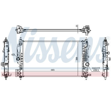 Chladič, chlazení motoru NISSENS 630764