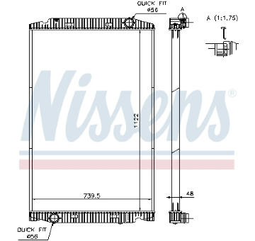 Chladič, chlazení motoru NISSENS 63329A