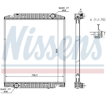 Chladič, chlazení motoru NISSENS 63330A