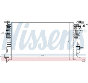 Chladič, chlazení motoru NISSENS 637608