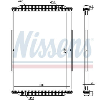 Chladič, chlazení motoru NISSENS 637870
