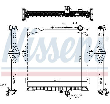 Chladič, chlazení motoru NISSENS 637877