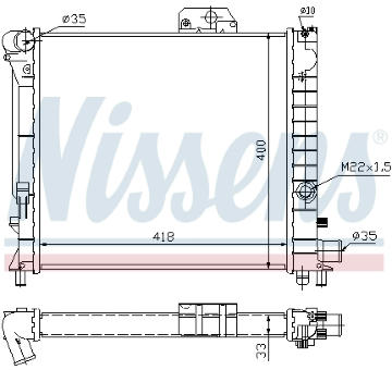 Chladič, chlazení motoru NISSENS 64039