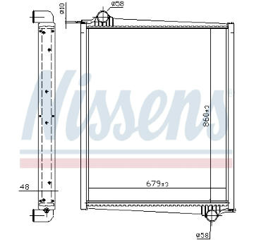 Chladič, chlazení motoru NISSENS 64068A