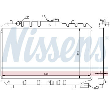 Chladič, chlazení motoru NISSENS 64168