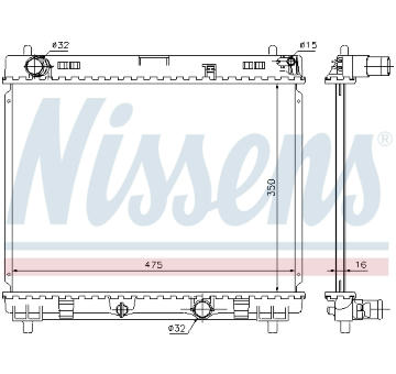 Chladič, chlazení motoru NISSENS 64697