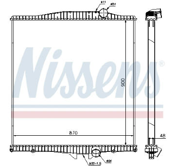 Chladič, chlazení motoru NISSENS 654620