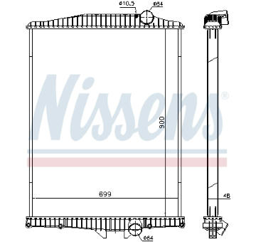 Chladič, chlazení motoru NISSENS 654630