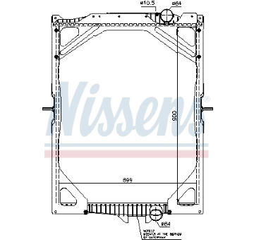 Chladič, chlazení motoru NISSENS 65463A