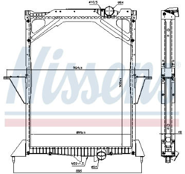 Chladič, chlazení motoru NISSENS 65466A