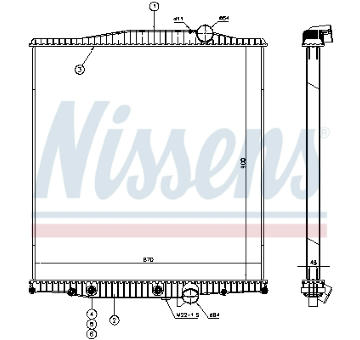 Chladič, chlazení motoru NISSENS 654720