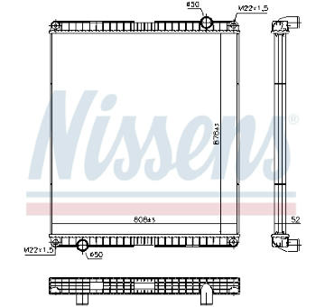 Chladič, chlazení motoru NISSENS 65483