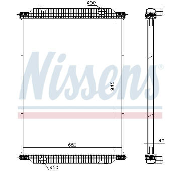 Chladič, chlazení motoru NISSENS 671950