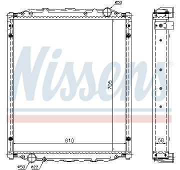 Chladič motora NISSENS 67220A