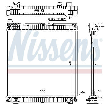 Chladič, chlazení motoru NISSENS 67224A