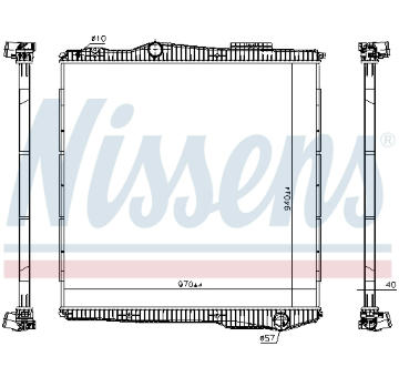 Chladič, chlazení motoru NISSENS 672910