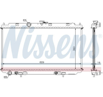 Chladič, chlazení motoru NISSENS 67347A