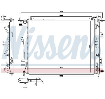 Chladič, chlazení motoru NISSENS 675047