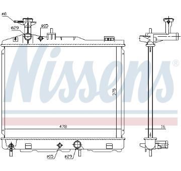 Chladič, chlazení motoru NISSENS 68187