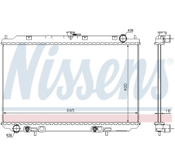 Chladič, chlazení motoru NISSENS 68725