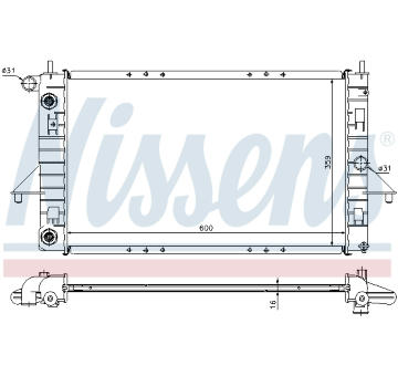 Chladič, chlazení motoru NISSENS 689011