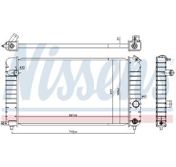 Chladič, chlazení motoru NISSENS 691953