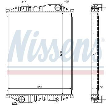 Chladič, chlazení motoru NISSENS 69600A