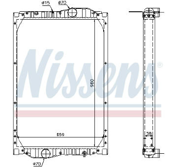 Chladič, chlazení motoru NISSENS 69604A