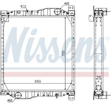 Chladič, chlazení motoru NISSENS 69606A