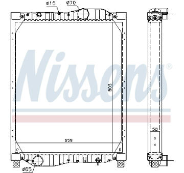 Chladič, chlazení motoru NISSENS 69609