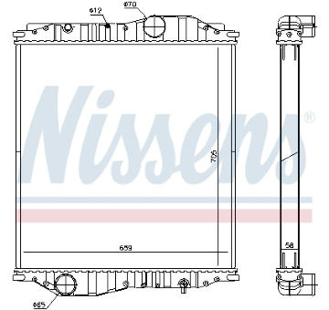 Chladič, chlazení motoru NISSENS 696100