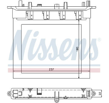 Výměník tepla, vnitřní vytápění NISSENS 72033