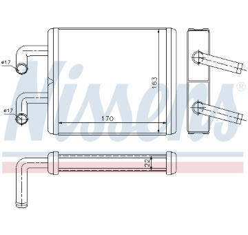 Výměník tepla, vnitřní vytápění NISSENS 77510