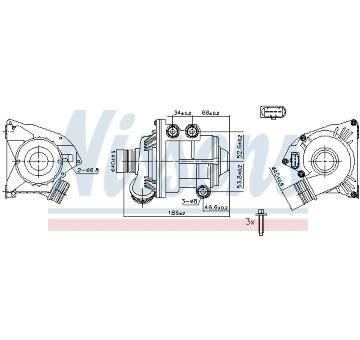 Vodní čerpadlo, chlazení motoru NISSENS 831087