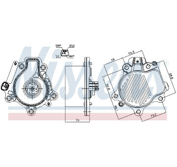 Vodní čerpadlo, chlazení motoru NISSENS 832147