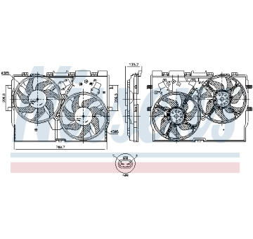 Ventilátor chladenia motora NISSENS 850004