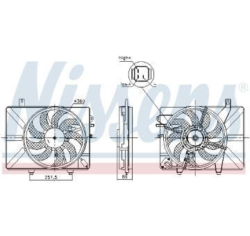 Větrák, chlazení motoru NISSENS 850052