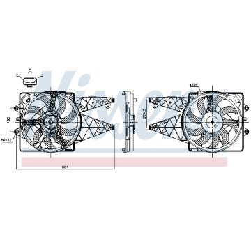Větrák, chlazení motoru NISSENS 850114