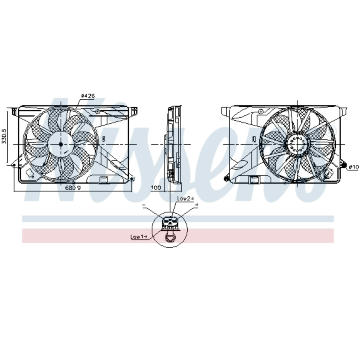 Větrák, chlazení motoru NISSENS 850124