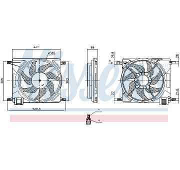 Ventilátor chladenia motora NISSENS 850284