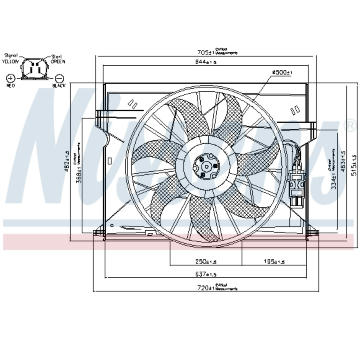 Ventilátor chladenia motora NISSENS 85077