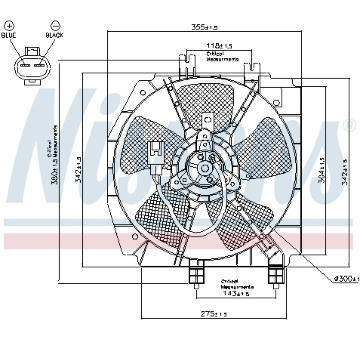 Větrák, chlazení motoru NISSENS 85274
