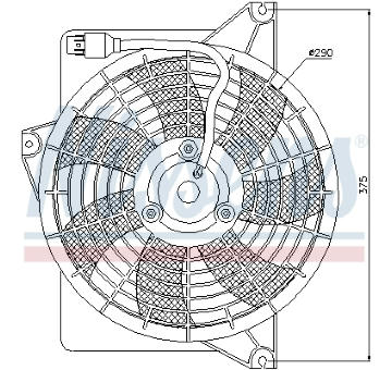 Ventilátor chladenia motora NISSENS 85371