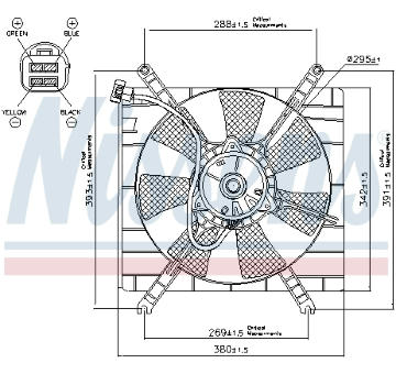 Větrák, chlazení motoru NISSENS 85414