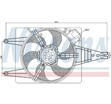 Větrák, chlazení motoru NISSENS 85509