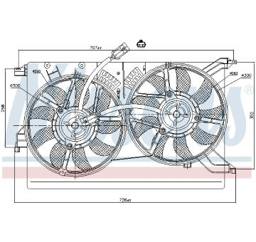Větrák, chlazení motoru NISSENS 85523