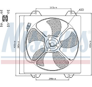 Ventilátor chladenia motora NISSENS 85530